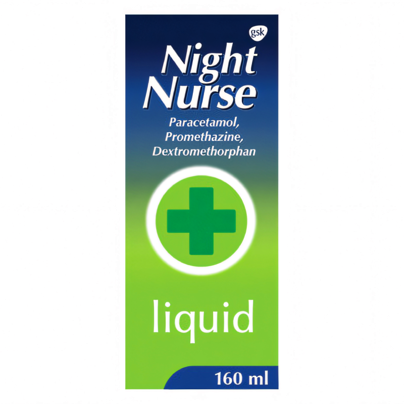 Night Nurse Liquid Cold Remedy 160ml liquid available online at Anfield Pharmacy, Liverpool