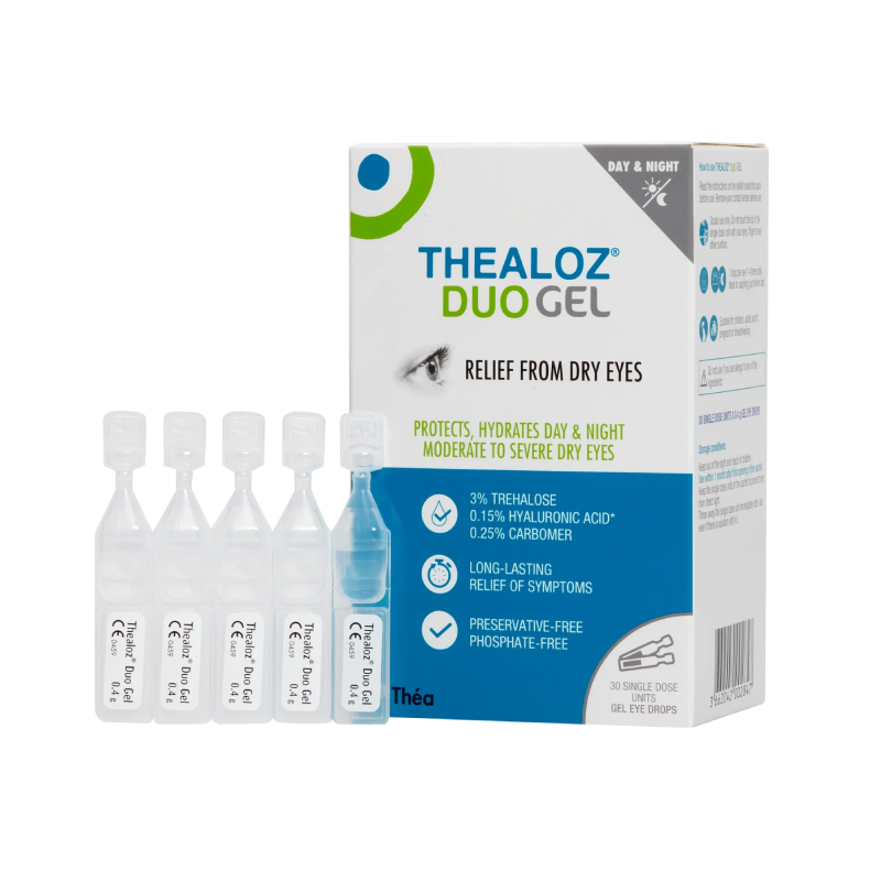 Thealoz Duo Gel Eye Drops eye drops available online at Anfield Pharmacy, Liverpool