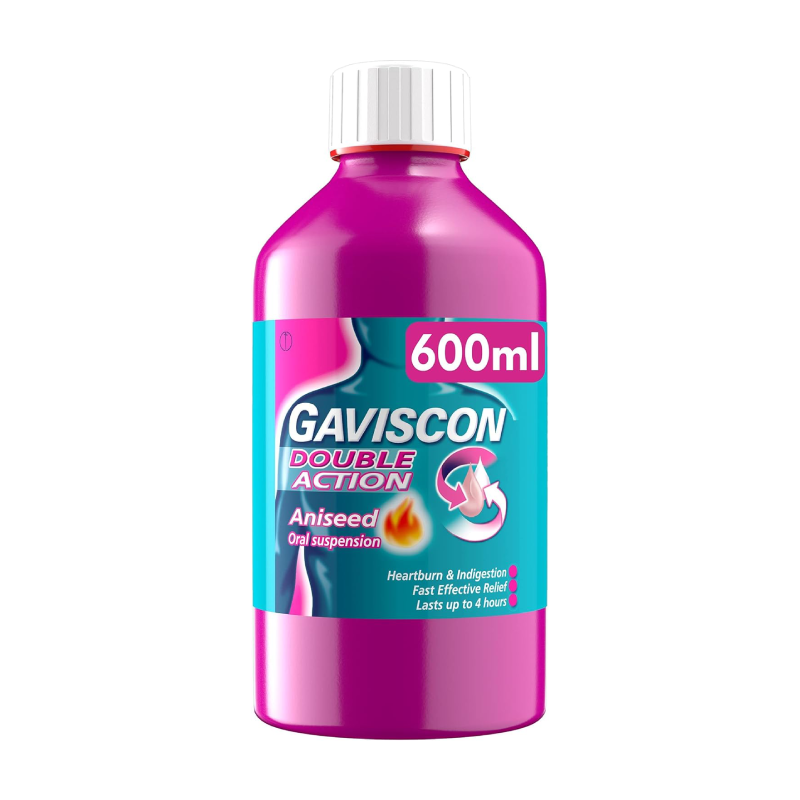 Gaviscon Double Action Aniseed Liquid liquid available online at Anfield Pharmacy, Liverpool