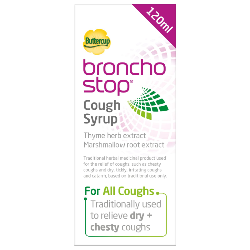 Buttercup Bronchostop Syrup syrup available online at Anfield Pharmacy, Liverpool