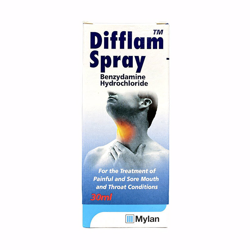 Difflam Spray 30ml spray available online at Anfield Pharmacy, Liverpool