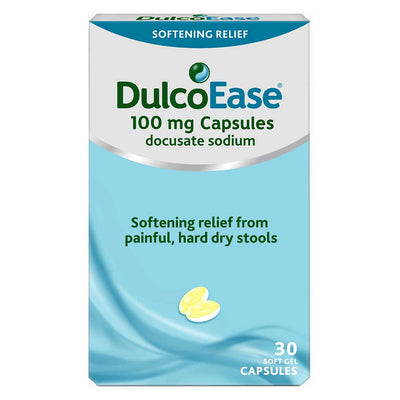 DulcoEase 100mg Stool Softener Capsules (30) - Anfield Pharmacy
