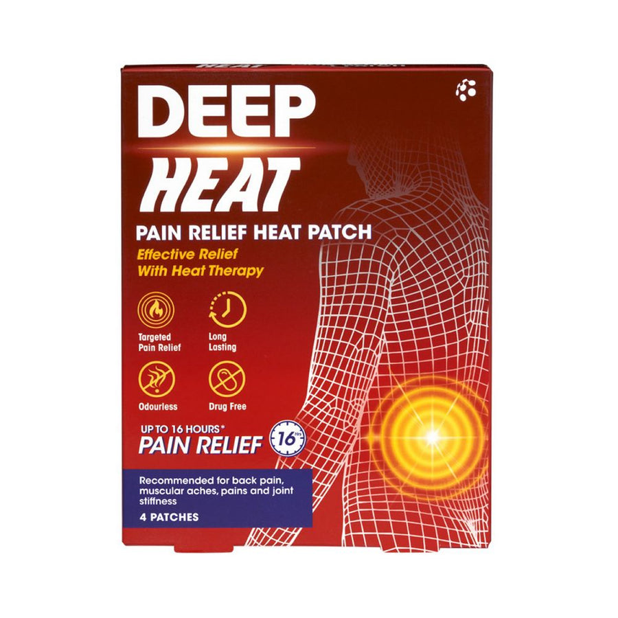 Deep Heat Pain Relief Heat Patches (4) - Anfield Pharmacy