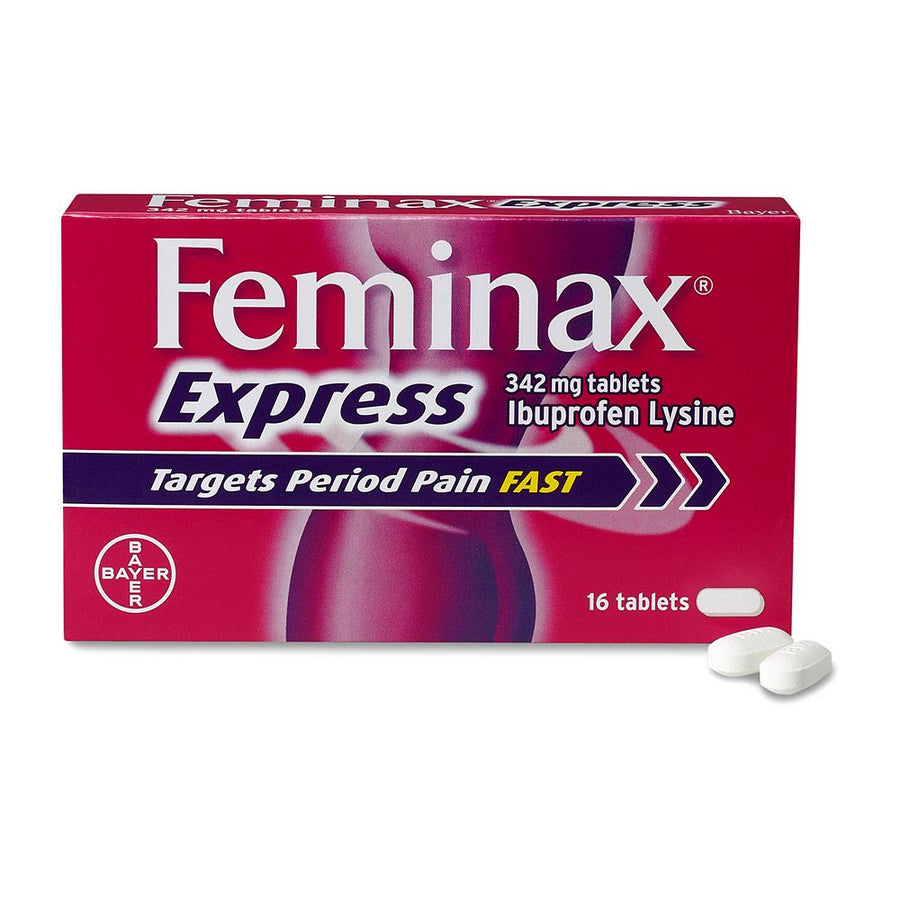 Feminax Express 342mg Period Pain Tablets (16) - Anfield Pharmacy
