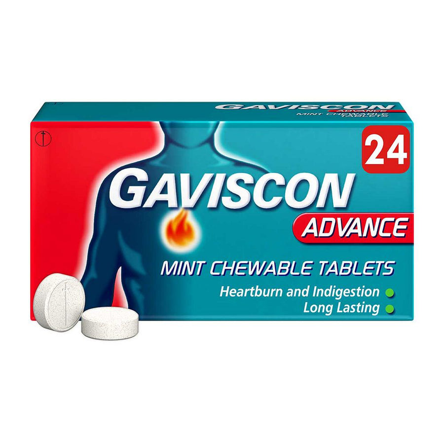 Gaviscon Advance Mint Chewable Tablets (24) - Anfield Pharmacy
