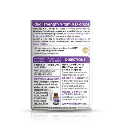 Children's Vitamin D Drops drops available online at Anfield Pharmacy, Liverpool