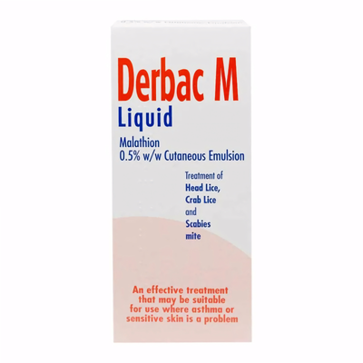 Derbac M Liquid 150ml liquid available online at Anfield Pharmacy, Liverpool