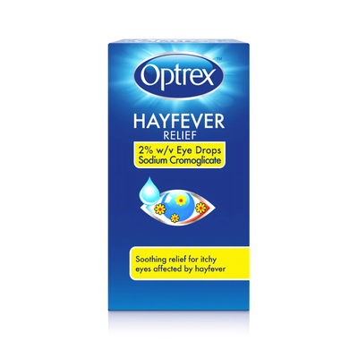 Optrex Hay Fever Relief Eye Drops 10ml eye drops available online at Anfield Pharmacy, Liverpool
