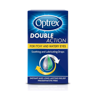 Optrex Double Action Itchy & Watery Eye Drops 10ml eye drops available online at Anfield Pharmacy, Liverpool
