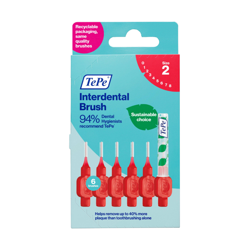 Tepe Interdental Brush 0.5 Red brush available online at Anfield Pharmacy, Liverpool