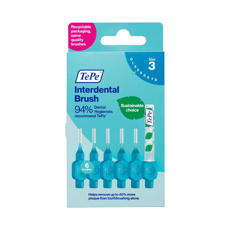 Tepe Interdental Brush 0.6 Blue brush available online at Anfield Pharmacy, Liverpool