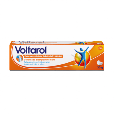 Voltarol Osteoarthritis Joint Pain Relief 1.16% Gel gel available online at Anfield Pharmacy, Liverpool