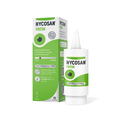 Hycosan Fresh Eye Drops eye drops available online at Anfield Pharmacy, Liverpool