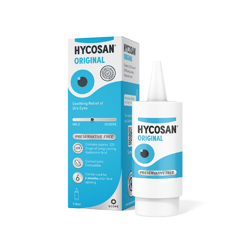 Hycosan Original Eye Drops eye drops available online at Anfield Pharmacy, Liverpool