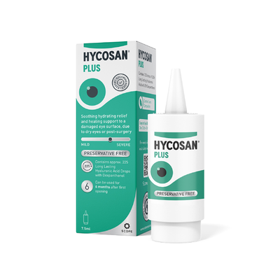Hycosan Plus Eye Drops eye drops available online at Anfield Pharmacy, Liverpool