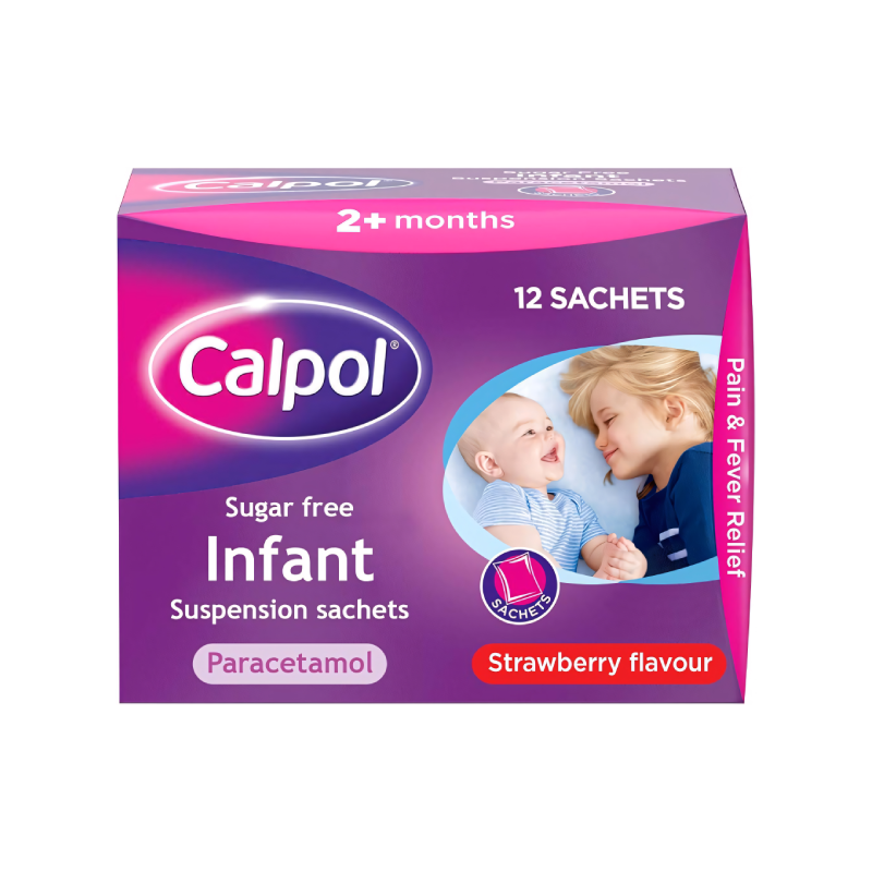 Calpol Infant Suspension Sachets sachets available online at Anfield Pharmacy, Liverpool
