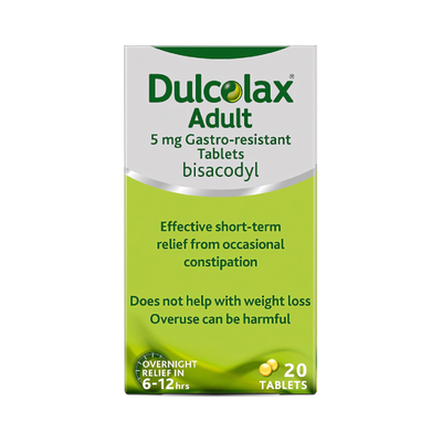 Dulcolax Adult 5mg Tablets tablets available online at Anfield Pharmacy, Liverpool