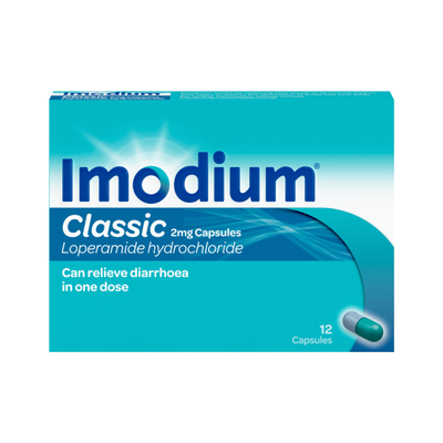 Imodium Classic Capsules 2mg capsules available online at Anfield Pharmacy, Liverpool