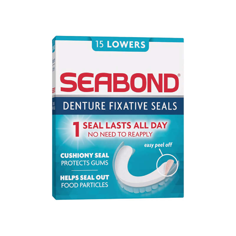 Seabond Denture Fixative Seals Lowers available online at Anfield Pharmacy, Liverpool