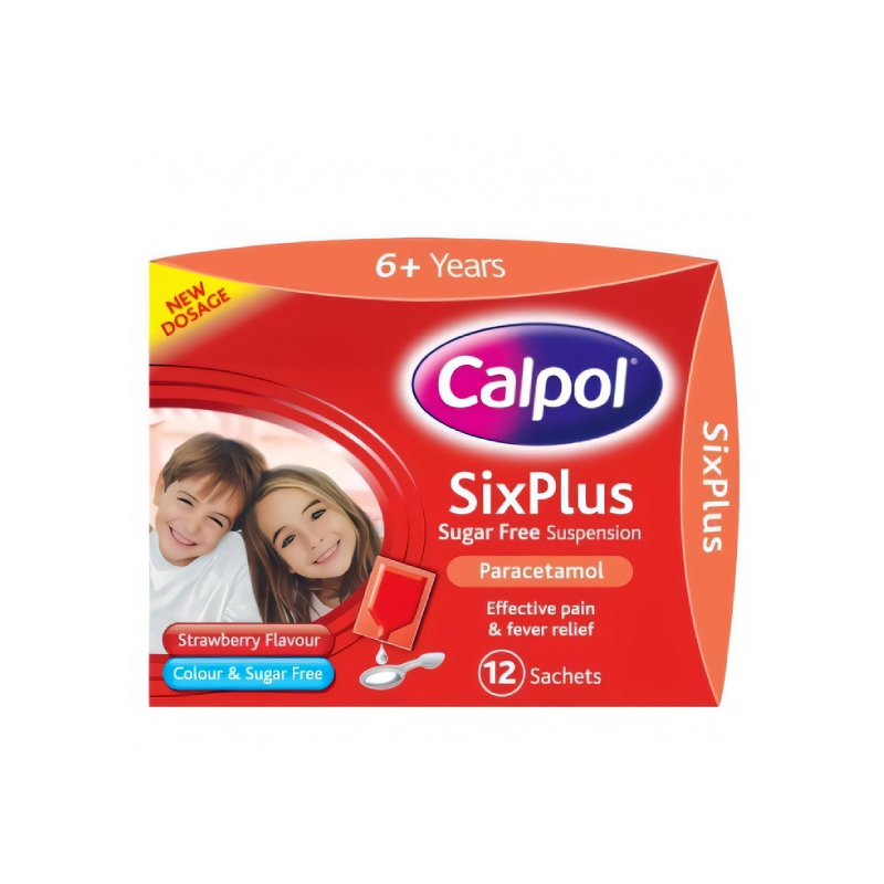 Calpol Six Plus Sachets Sugar Free sachets available online at Anfield Pharmacy, Liverpool