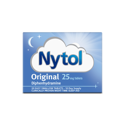 Nytol Original 25mg Tablets tablets available online at Anfield Pharmacy, Liverpool
