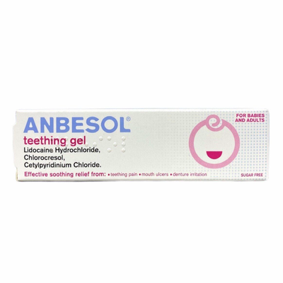 Anbesol Teething Gel 10g gel available online at Anfield Pharmacy, Liverpool