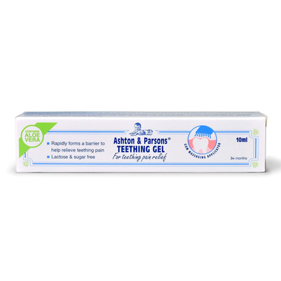 Ashton & Parsons Teething Gel 10ml gel available online at Anfield Pharmacy, Liverpool