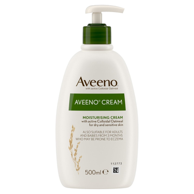 Aveeno Cream 500ml cream available online at Anfield Pharmacy, Liverpool