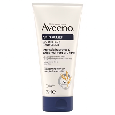 Aveeno Skin Relief Hand Cream 75ml cream available online at Anfield Pharmacy, Liverpool