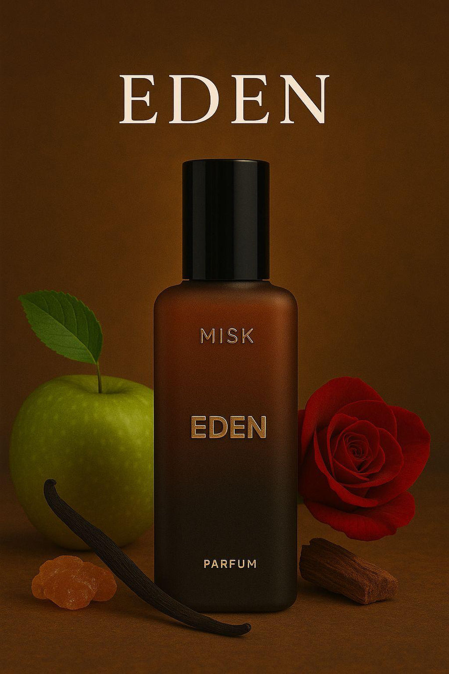 MISK Eden alcohol-free perfume bottle